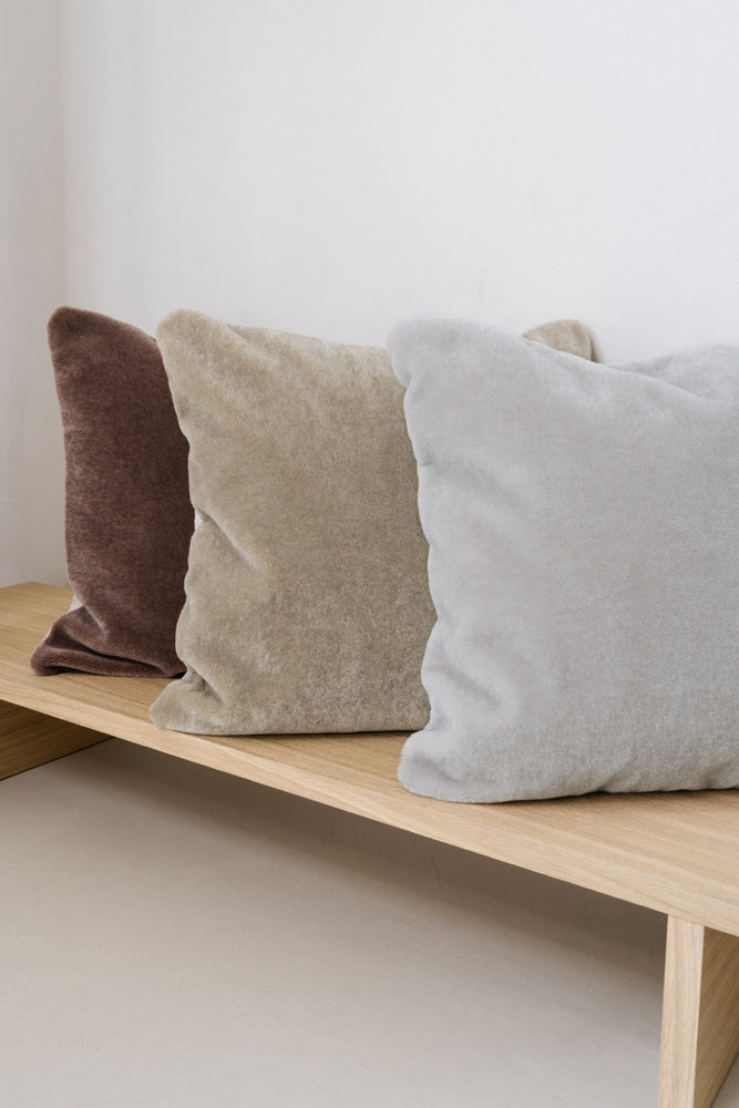 Studio Femme Home Luxe mohair sierkussenhoes Amy 50x50 [Mistgrijs]