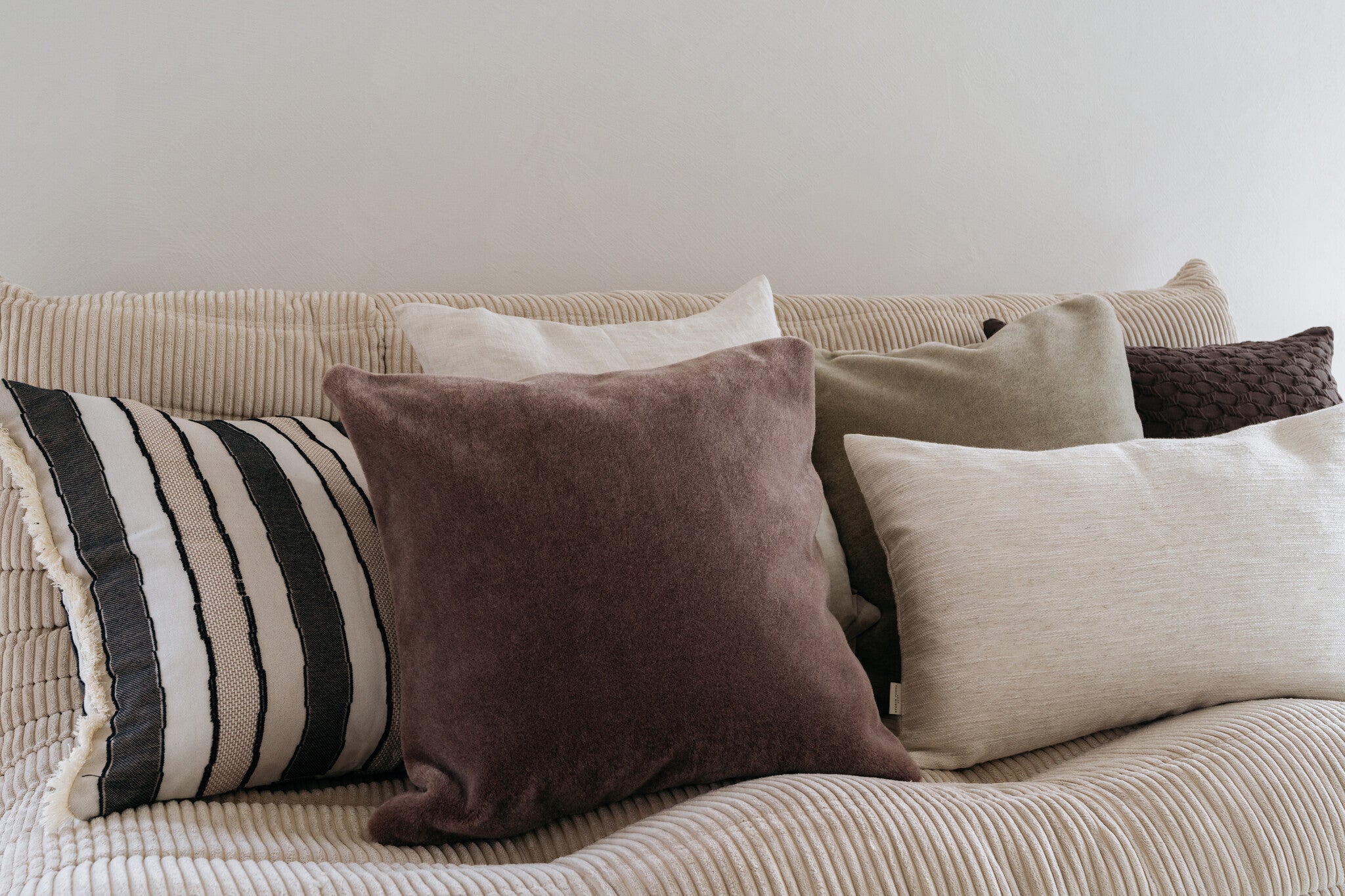 Studio Femme Home Luxe mohair sierkussenhoes Amy 50x50 [Aubergine]