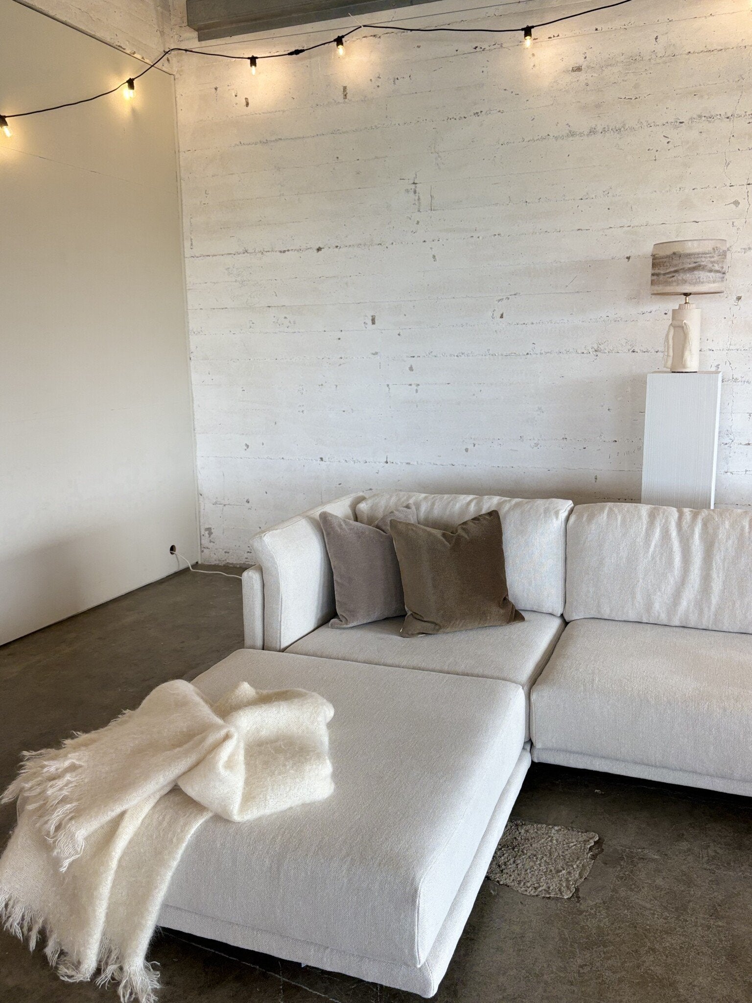 Studio Femme Home Satijnmohair sierkussenhoes Sara 50x50 [Tabak]