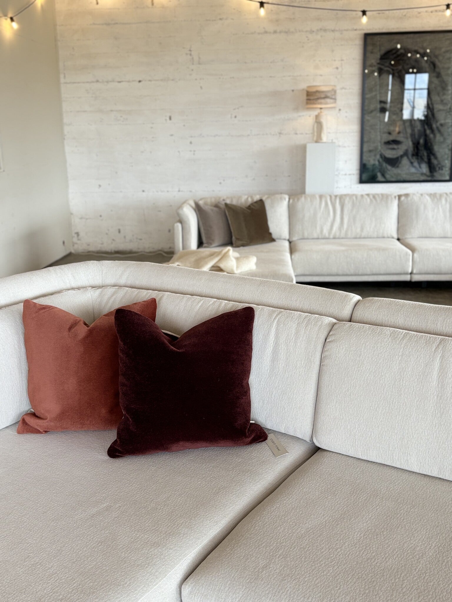 Studio Femme Home Satijnmohair sierkussenhoes Sara 50x50 [Terra]