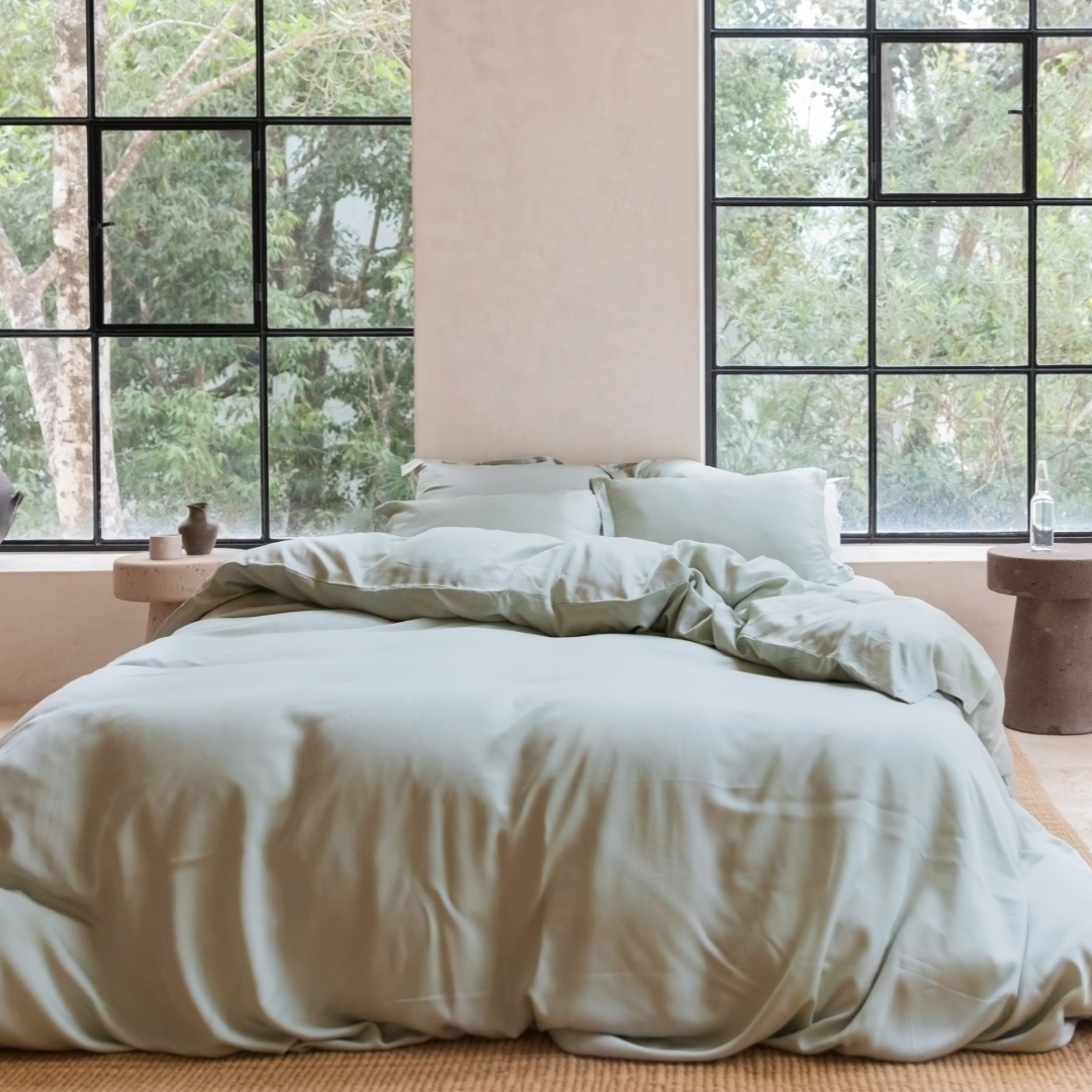 Coco & Cici Tencel Sateen Dekbedovertrek 260x200 [Grijs Groen]