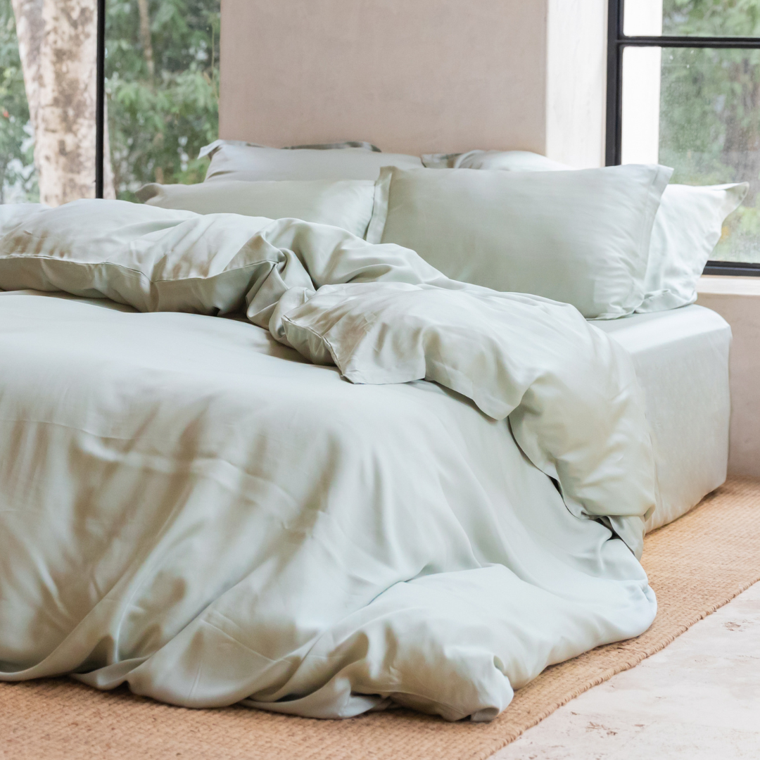 Coco & Cici Tencel Sateen Dekbedovertrek 260x200 [Grijs Groen]